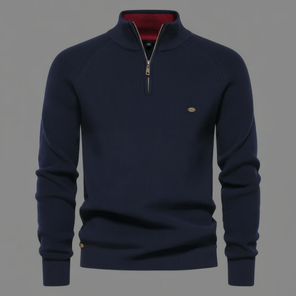 Men's Half-Zip Sweater | Slim Fit Knitted Jumper