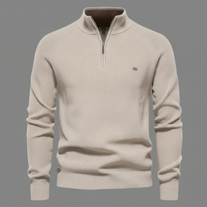 Men's Half-Zip Sweater | Slim Fit Knitted Jumper