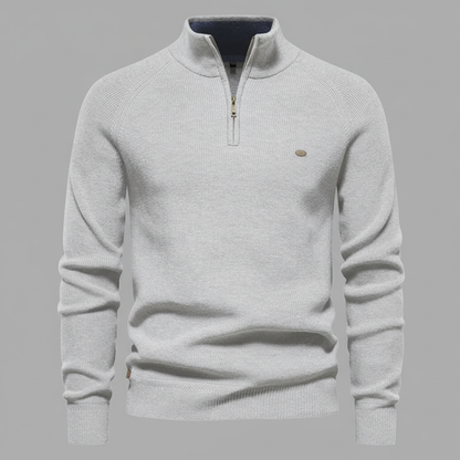 Men's Half-Zip Sweater | Slim Fit Knitted Jumper
