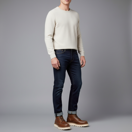 Men's Lace-Up Ankle Boots | Durable Round Toe Design
