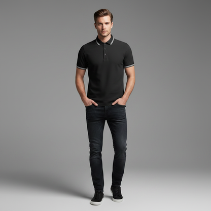 Men's Slim Fit Polo Shirt | Short Sleeve Casual Top
