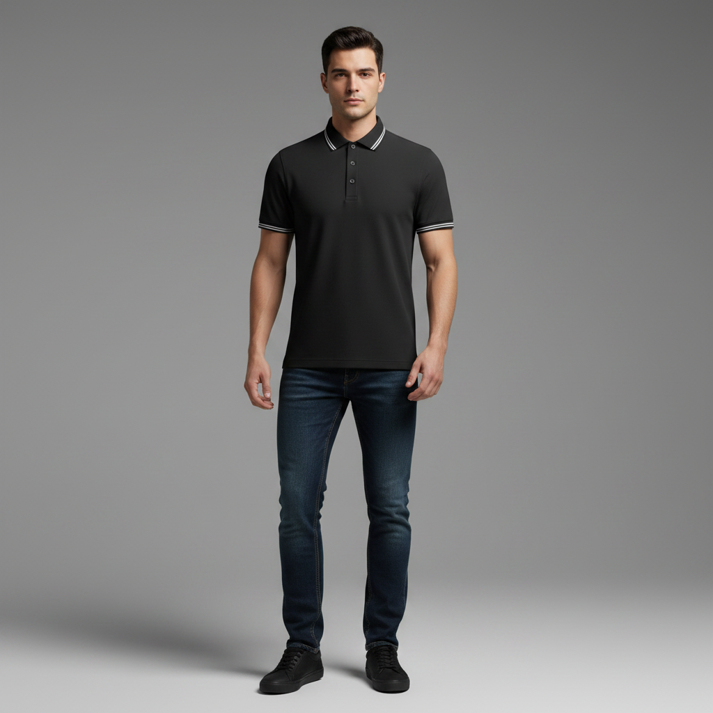 Men's Slim Fit Polo Shirt | Short Sleeve Casual Top