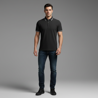 Men's Slim Fit Polo Shirt | Short Sleeve Casual Top