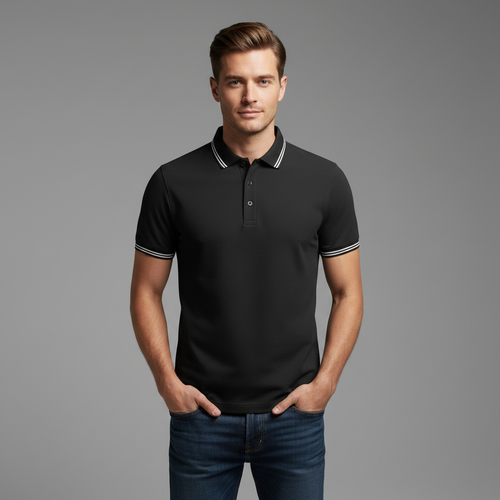 Men's Slim Fit Polo Shirt | Short Sleeve Casual Top
