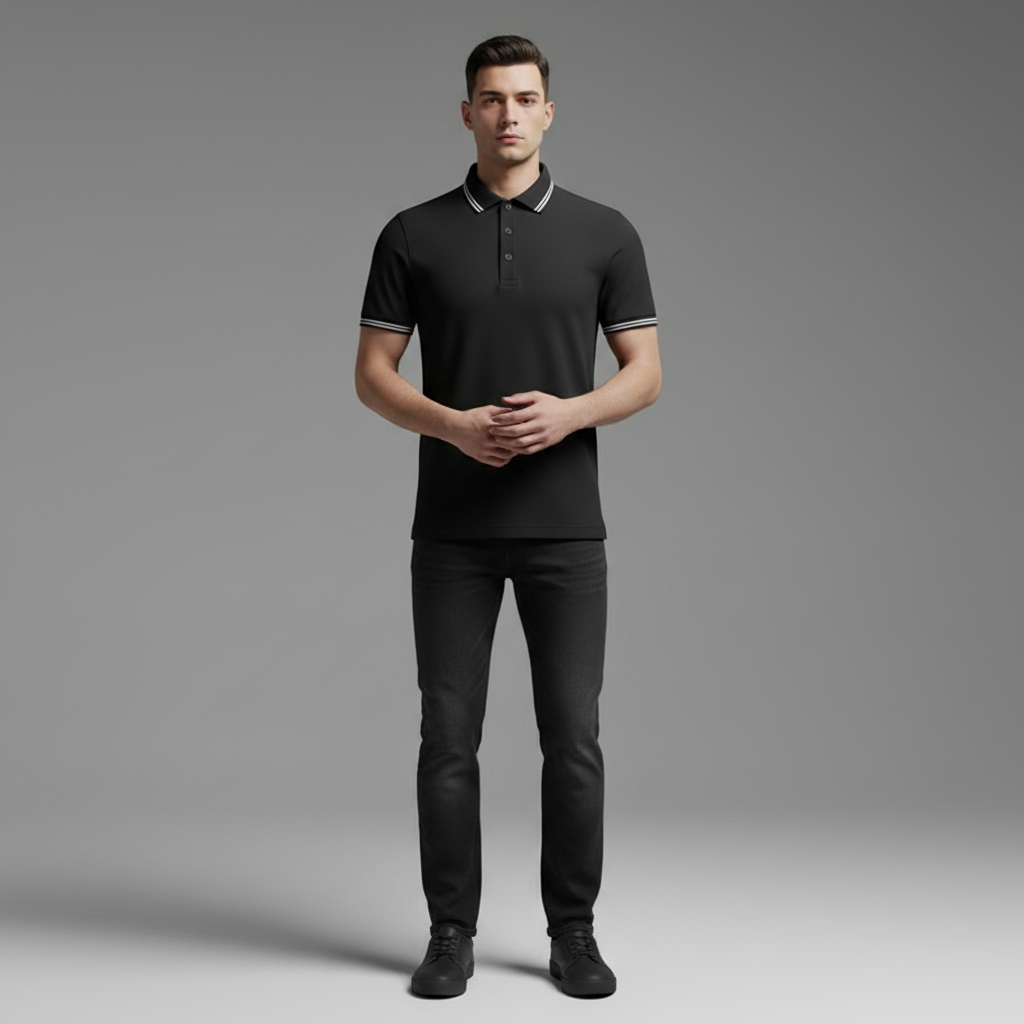 Men's Slim Fit Polo Shirt | Short Sleeve Casual Top