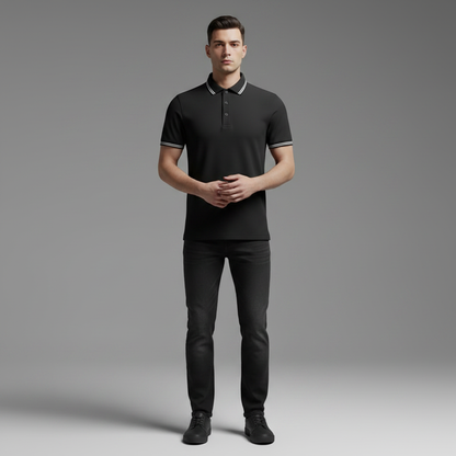 Men's Slim Fit Polo Shirt | Short Sleeve Casual Top