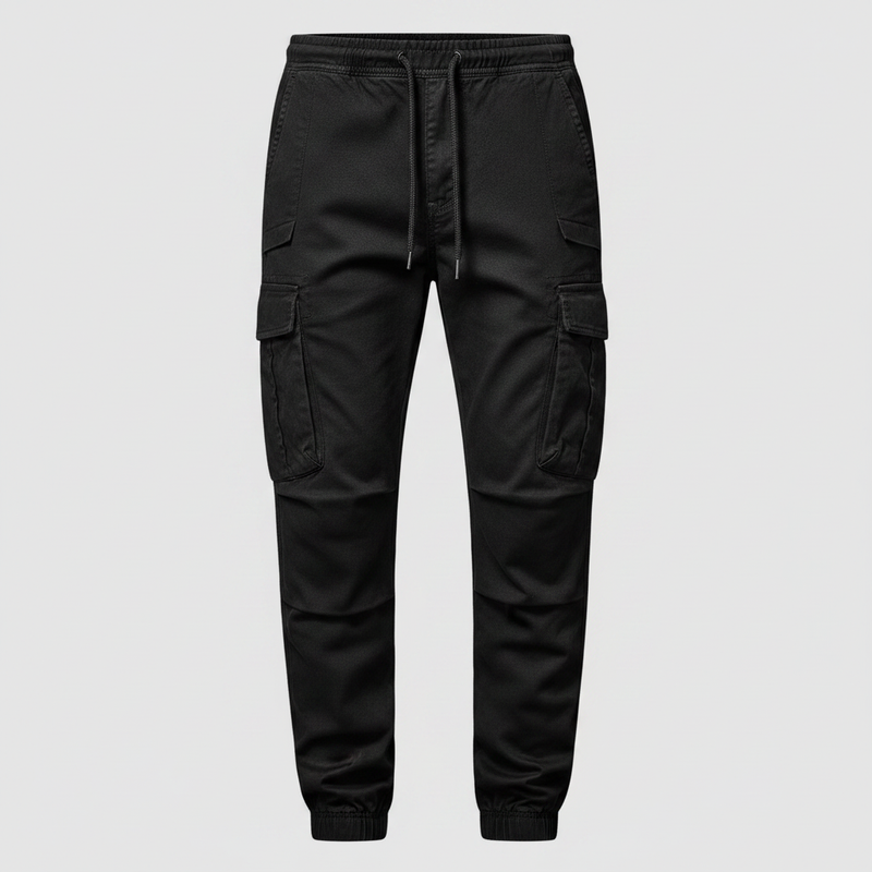 Men's Tactical Cargo Pants | Multi-Pocket Black Cargo Trousers