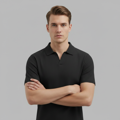 Men's Waffle Polo Shirt | Casual Summer Polo Shirts