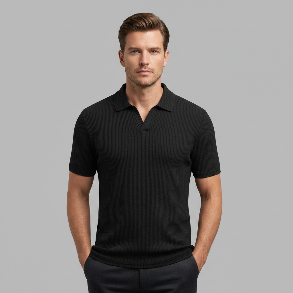 Men's Waffle Polo Shirt | Casual Summer Polo Shirts