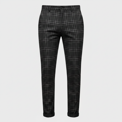 Sasha Checked Chino Pants | Men's Casual Trousers