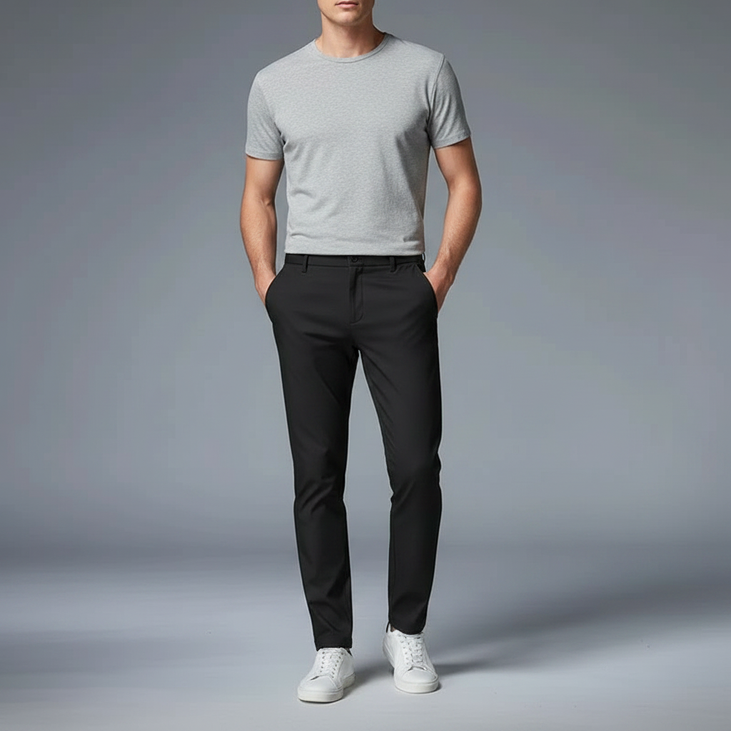 Saul | Men's Slim Fit Trousers with Stretch Fabric
