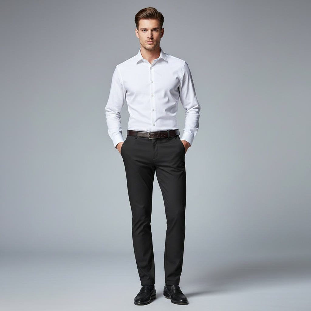 Saul | Men's Slim Fit Trousers with Stretch Fabric