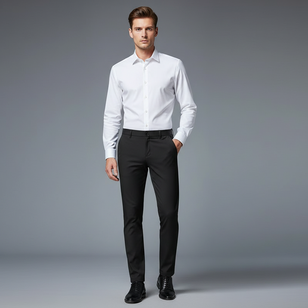 Saul | Men's Slim Fit Trousers with Stretch Fabric