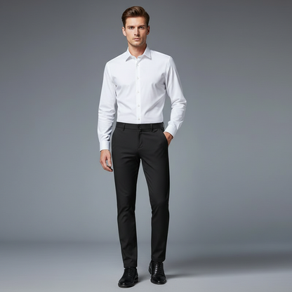 Saul | Men's Slim Fit Trousers with Stretch Fabric