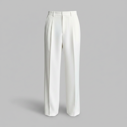 Straight Fit Pleated Trousers | Men's Trousers
