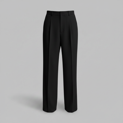 Straight Fit Pleated Trousers | Men's Trousers